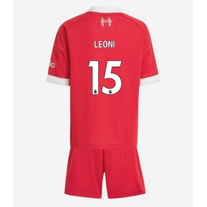 Liverpool Giovanni Leoni #15 Primera Equipación Niños 2025-26 Manga Corta (+ Pantalones cortos)